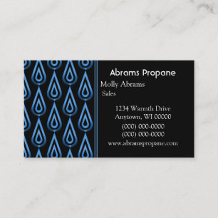 flackernde Flammen Business Card, Electric Blue Visitenkarte