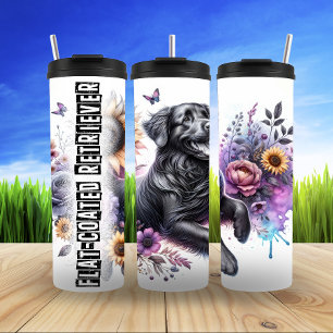 Flackernte Retriever's Floral Joy Thermosbecher