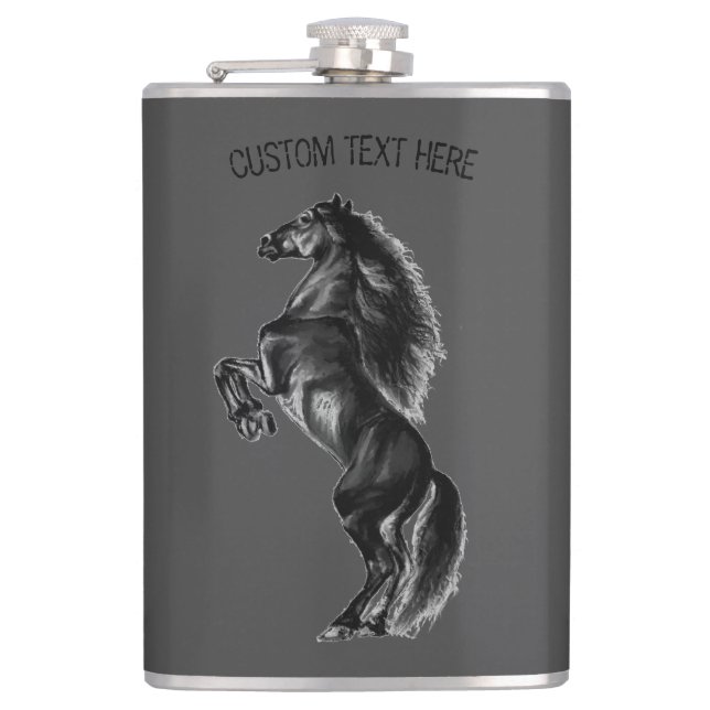 Flacon à cheval droit - Texte et couleurs personna (Devant)