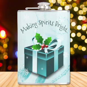 Flacon cadeau de Noël turquoise