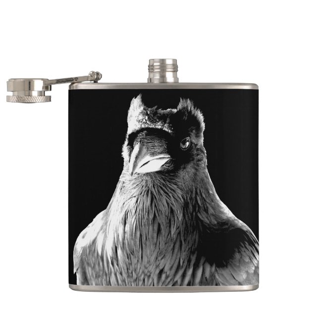 Flacon Corbeau Esprit personnalisé Animal Corbeau  (Ouvert)