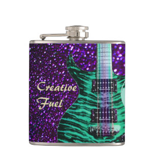 Flacon créatif de carburant avec la guitare verte