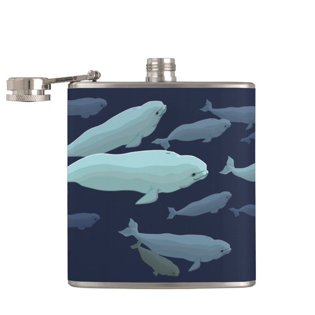 Flacon d'art baleine Custom Beluga Baleine Flacon  (Ouvert)