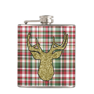 Flacon de bouc de cerf en or de Noël XMAS