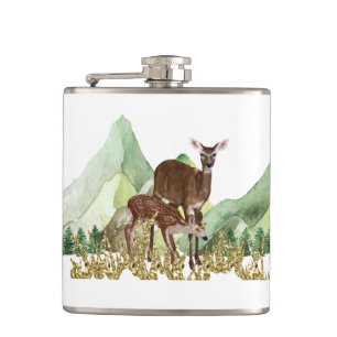 Flacon de cerf et de montagne enveloppé de vinyle