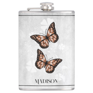 Flacon de fleurs de papillon de cuivre