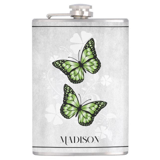 Flacon de fleurs de papillon vert (Devant)