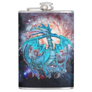 Flacon de hanche de dragon turquoise