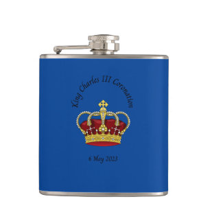 Flacon de hanche du couronnement King Charles III
