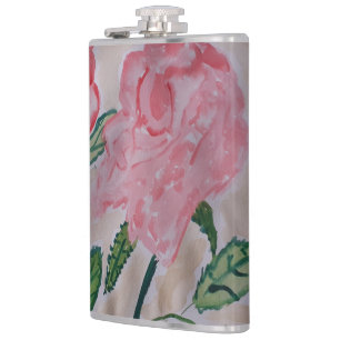 Flacon de hanche enveloppé de vinyle Rose d'été Ab