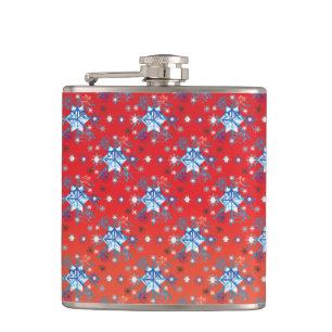 Flacon de Noël rouge et bleu Abstrait