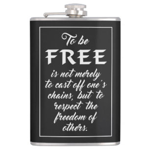 Flacon de nom personnalisé de citation de liberté