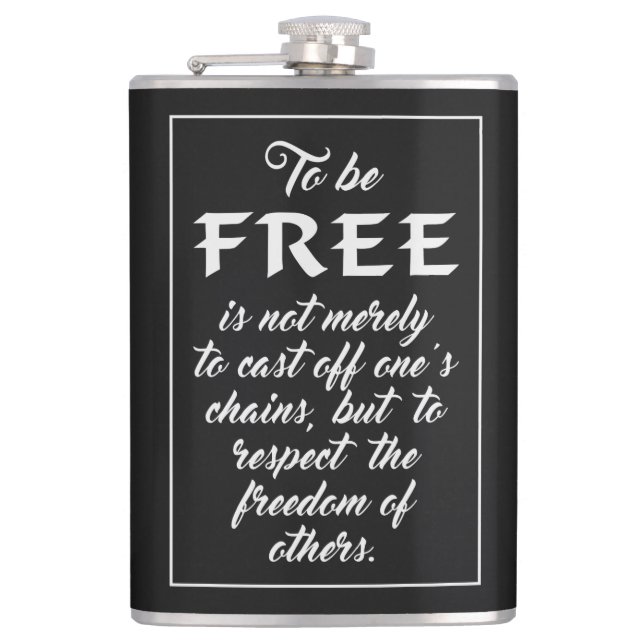 Flacon de nom personnalisé de citation de liberté (Devant)