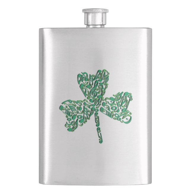 Flacon de notes musicales shamrocks (devant)