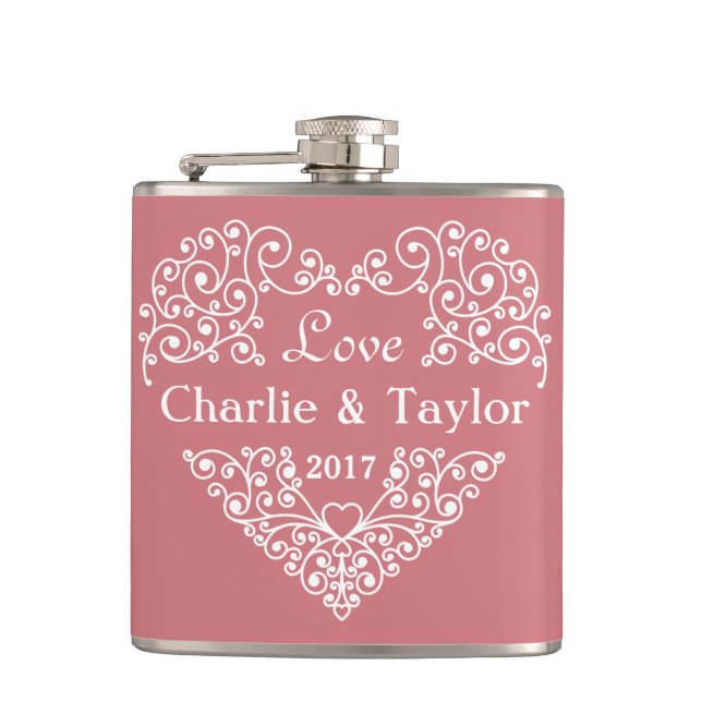 Flacon de texte personnalisé Coeur décoratif (Devant)