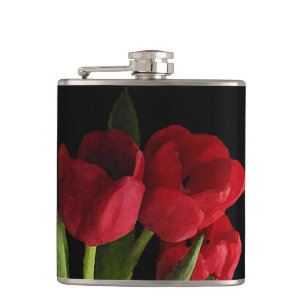 Flacon de tulipes rouges