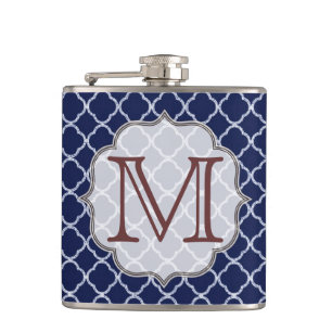 Flacon de whisky monogramme monogramme bleu marine