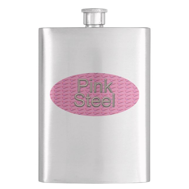 Flacon en acier inoxydable rose (devant)