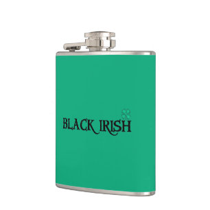 Flacon enveloppé de vert irlandais noir avec trèfl