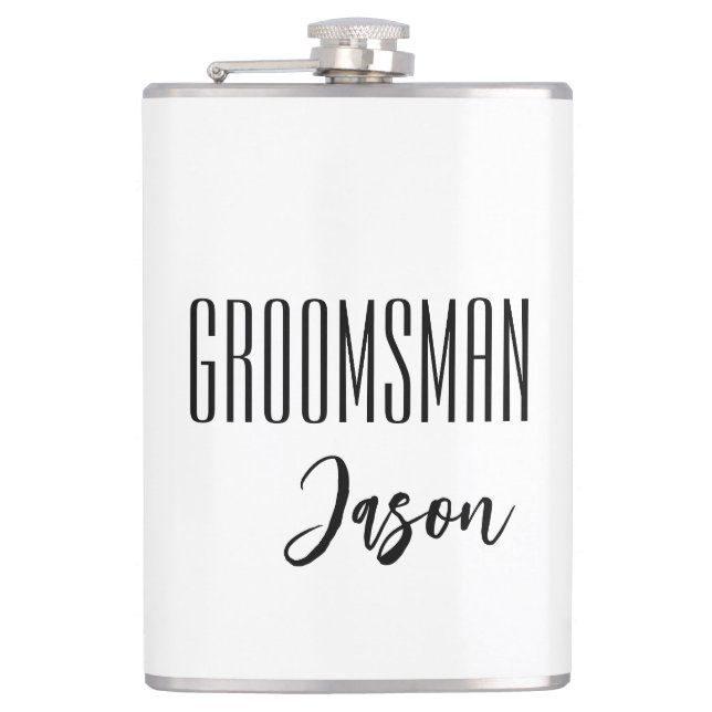 Flacon Groomsman de nom personnalisé (Devant)