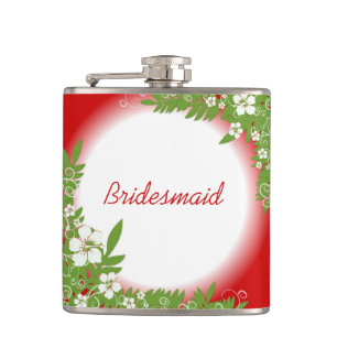 Flacon mariage de fleurs hawaii rouge personnalisa