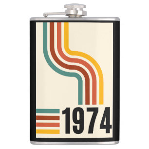 Flacon métallique Vintage rétro 1974