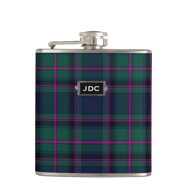 Flacon monogramme de clan Cooper Tartan Plaid (Devant)