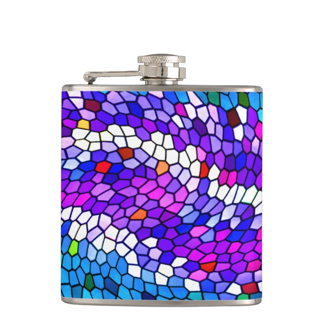 Flacon Motif en mosaïque colorée (Devant)