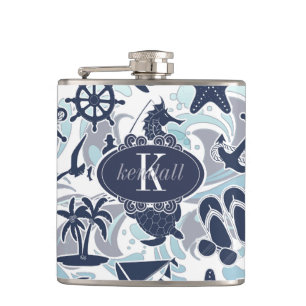 Flacon Nautical Beach Motif Navy ID839