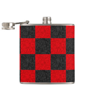 Flacon noir et rouge de classique de motif de