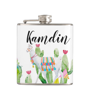 Flacon personnalisé Boho Llama Cactus bohème Deser