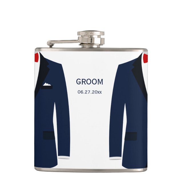 Flacon personnalisé Gay Mariage cadeau pour Groom  (Devant)