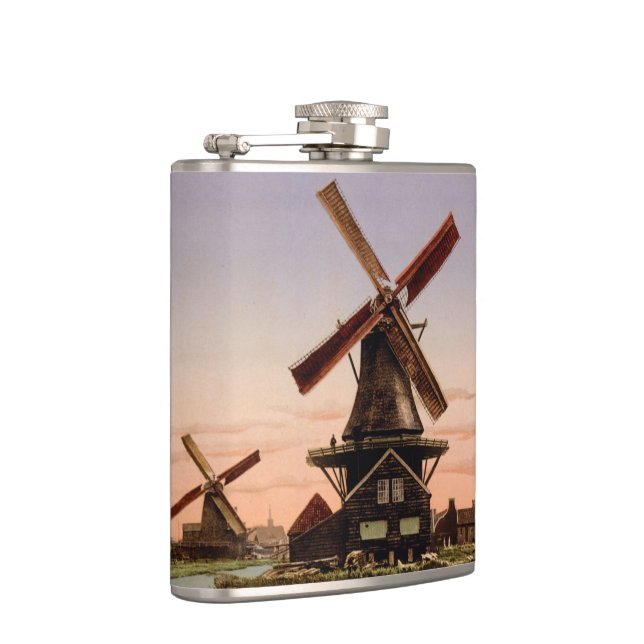 Flacon personnalisé vintage Dutch Windmills (Droite)