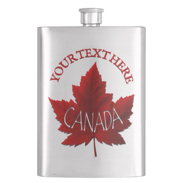 Flacon souvenir Canada Custom Canada Flacon à bois (devant)