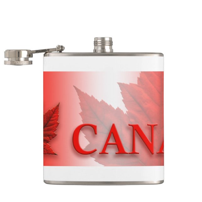 Flacon souvenir Canada Drapeau de boisson Flacon c (Ouvert)