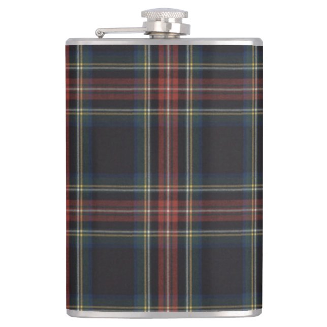 Flacon Tartan Vinyl Emballé, 8 oz. (Devant)