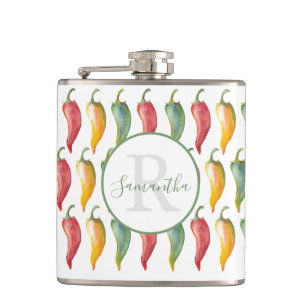 Flacon unique monogramme sur mesure pour poivron c