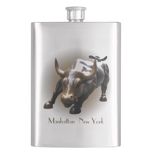 Flacons New York NYC Souvenir Bull Statue Flacon (devant)
