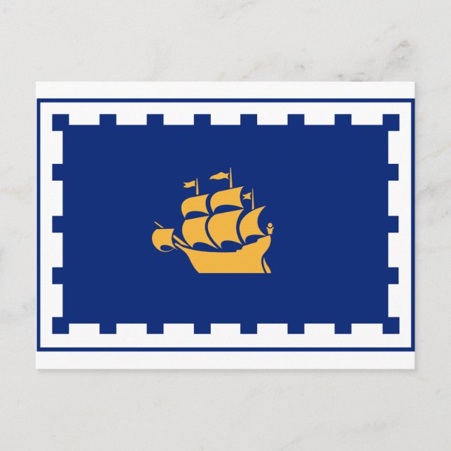 FlaFlag der Postkarte der Stadt Quebec (Vorderseite)