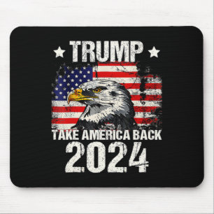 Flag 2024: Amerika zurück Frauen Trump 2024 Mousepad