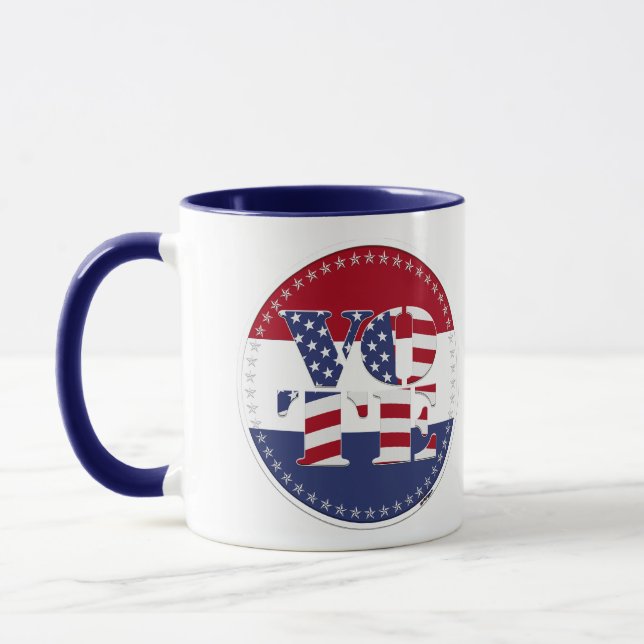 Flag 2024 V O T E USA Tasse (Links)