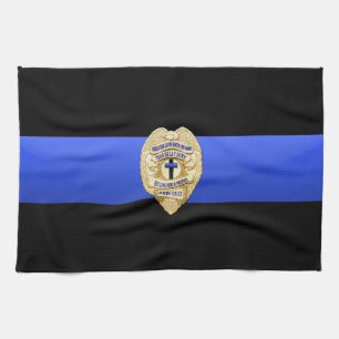 Flag & Abzeichen der dünnen blauen Linie Handtuch