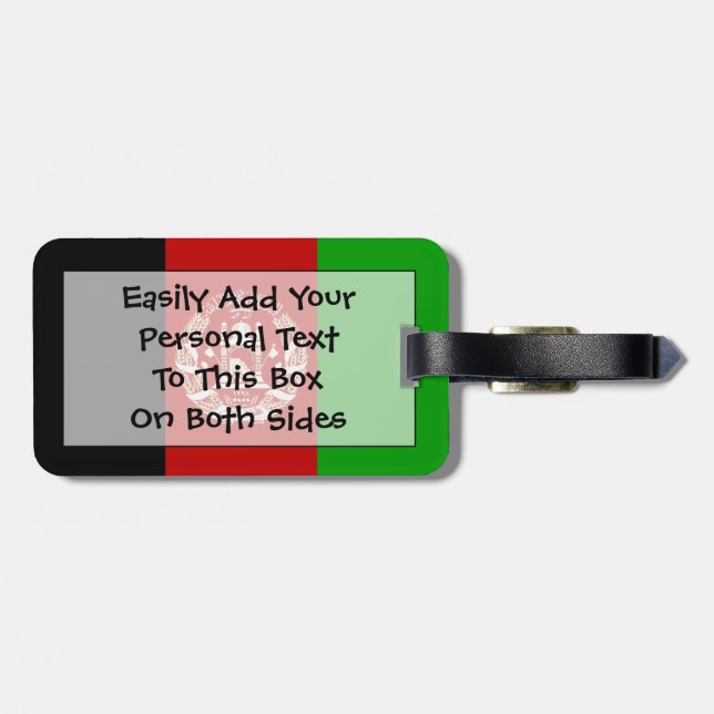 Flag Afganistan Easy ID Gepäckanhänger (Rückseite horizontal)