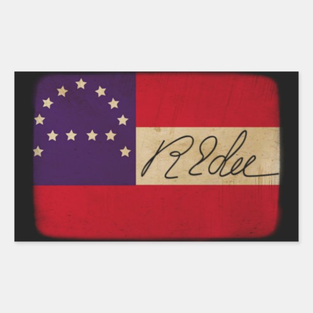 Flag am Amtssitz des Lees mit Unterschrift Rechteckiger Aufkleber (Vorderseite)