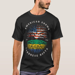 Flag "American Grown Gabonese Roots Gabon" T-Shirt