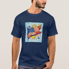 Flag American Pop Art T-Shirt