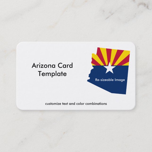 Flag Arizona Staat Business Card Visitenkarte (Vorderseite)