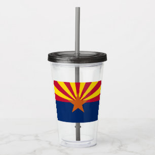 Flag Arizona: Stern, der Kupfer-Staat Acryltrinkbecher