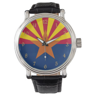 Flag Arizona: Stern, der Kupfer-Staat Armbanduhr