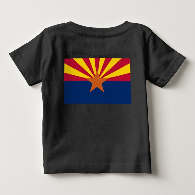 Flag Arizona: Stern, der Kupfer-Staat Baby T-shirt (Rückseite)